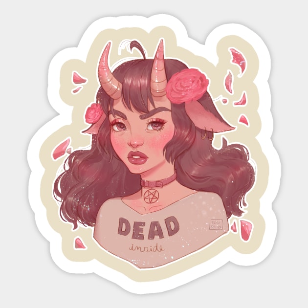 Dead Inside Sticker by fabiobottega